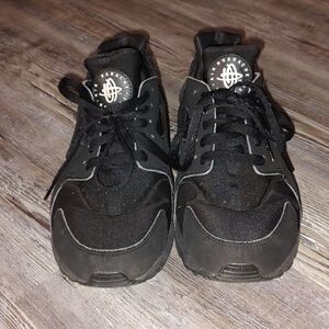 Nike Men's Air Huarache retro  Running Shoes Sneakers Black/Black-White Sz 8.5